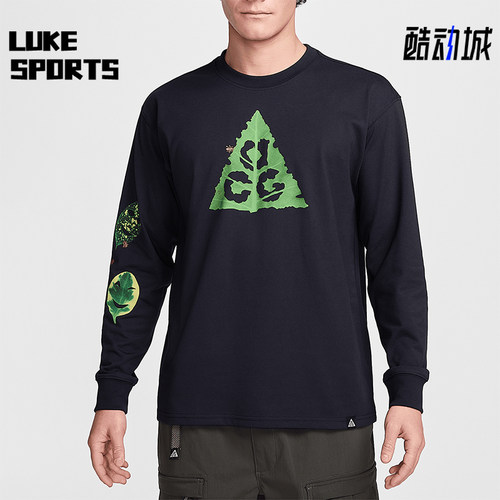 Nike/耐克正品春季新款男士针织印花宽松运动长袖HJ0803-010