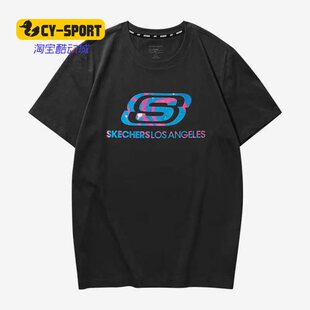 Skechers/斯凯奇正品春季男女休闲运动舒适短袖T恤 L121U154