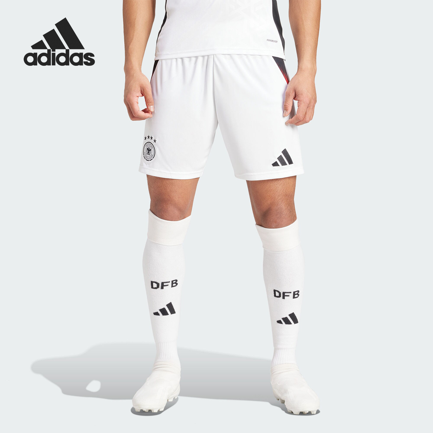 Adidas/阿迪达斯官方正品德国队球迷男士主场足球运动短裤IP8151