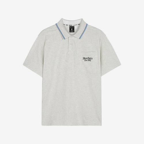 斯凯奇男士简约宽松POLO衫