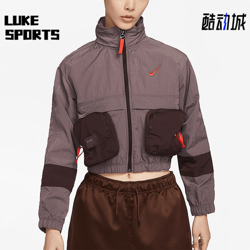 Nike/耐克正品经典女士宽松透气立领短款夹克外套DV8035-291
