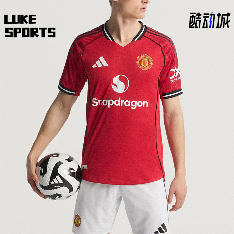 Adidas/阿迪达斯正品MANCHESTER男士训练足球运动透气球衣JI7429