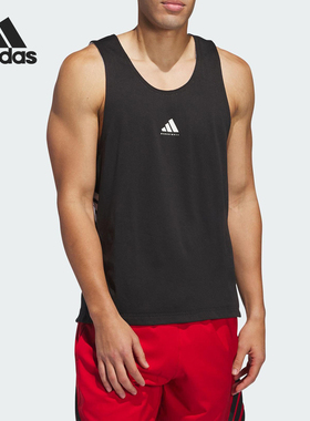 Adidas/阿迪达斯正品2025夏季款男士热身无袖宽松背心JI7568