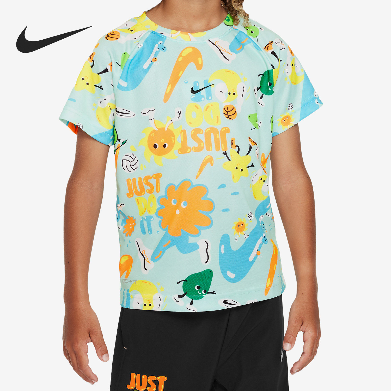 Nike/耐克正品DRI-FIT小童时尚透气印花短袖T恤FV5780-345,童装/婴儿装/亲子装,T恤,淘宝优惠券,粉丝福利购,淘宝优惠卷