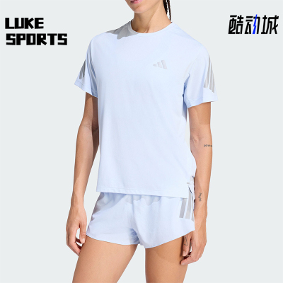 Adidas/阿迪达斯正品2026女士舒适圆领跑步经典运动短袖T恤KA6163
