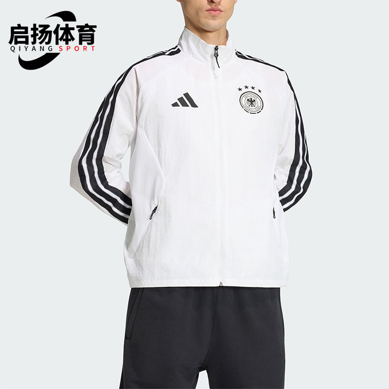 Adidas/阿迪达斯正品德国队男士足球运动经典立领夹克外套JZ9339