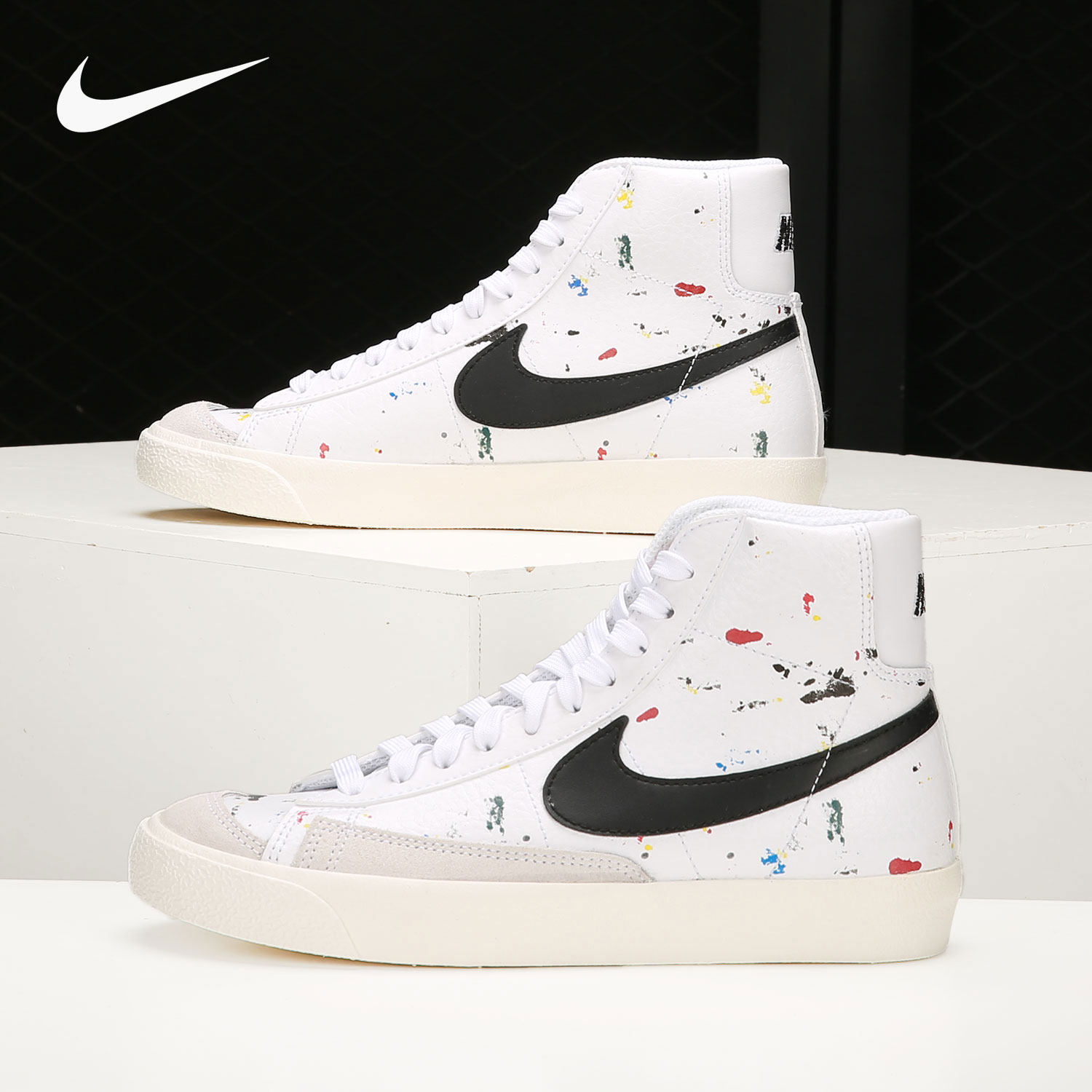 Nike/耐克正品当季新款大童高帮涂鸦滑板鞋运动休闲鞋 DJ2618-100