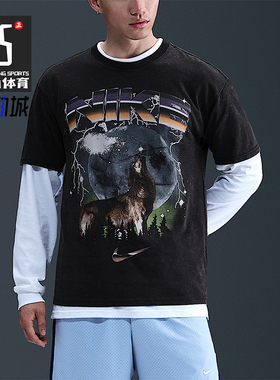 Nike/耐克正品2025男士日常圆领套头透气耐穿宽松短袖IF0458-010