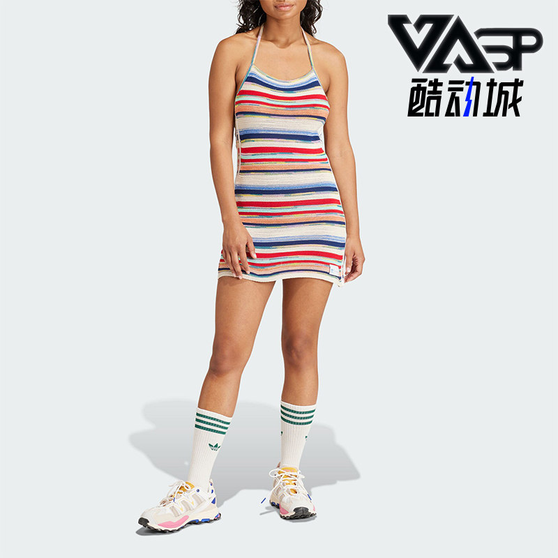 阿迪达斯三叶草运动吊带连衣裙