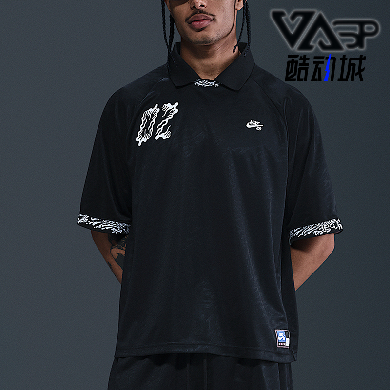 Nike/耐克正品2025男士日常翻领套头透气耐穿运动短袖HJ2965-010