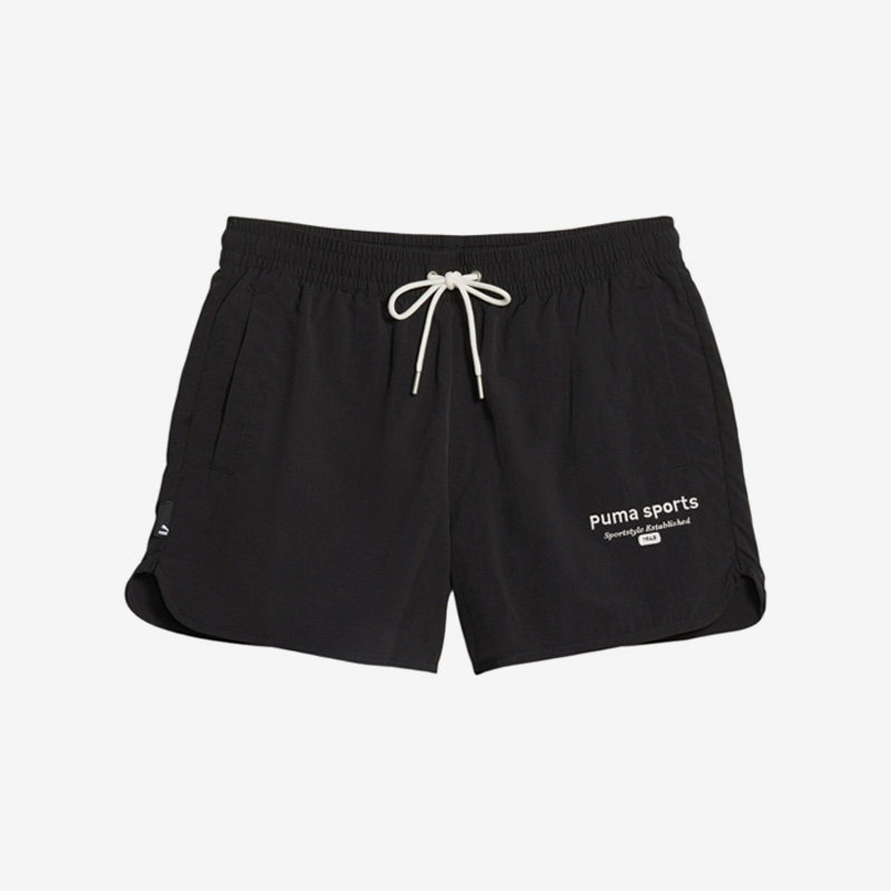 Puma彪马正品女宽松复古透气速干系带休闲简约运动短裤623477-01