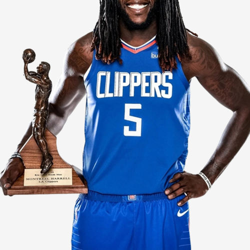 Nike耐克正品NBA哈雷尔5号快船男球迷版SW印花篮球864481-410