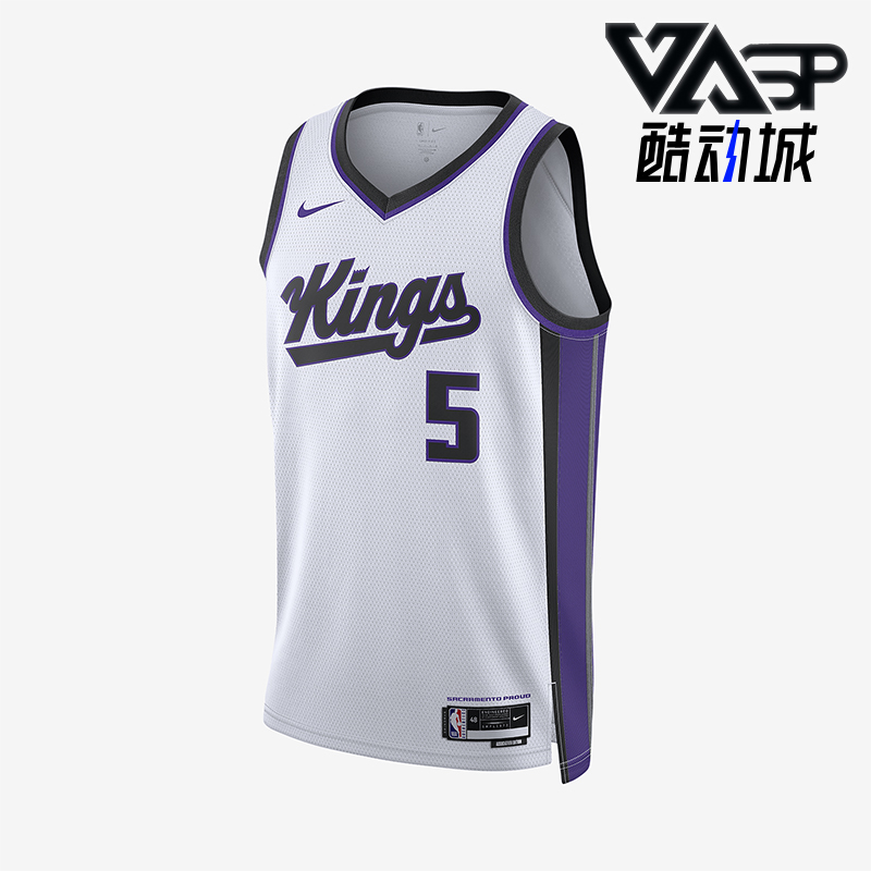 Nike/耐克正品运动男士萨克拉门托国王队透气球衣DX8473-100