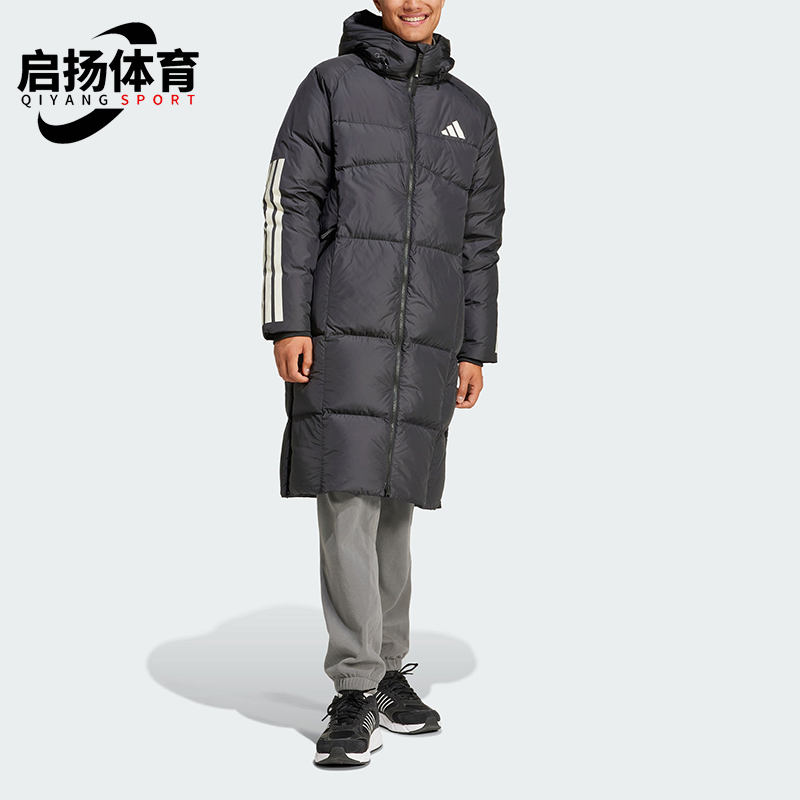 阿迪达斯男士保暖连帽羽绒服