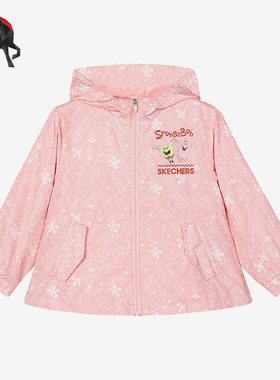 Skechers/斯凯奇正品儿童舒适运动海绵宝宝连帽外套 L122G043