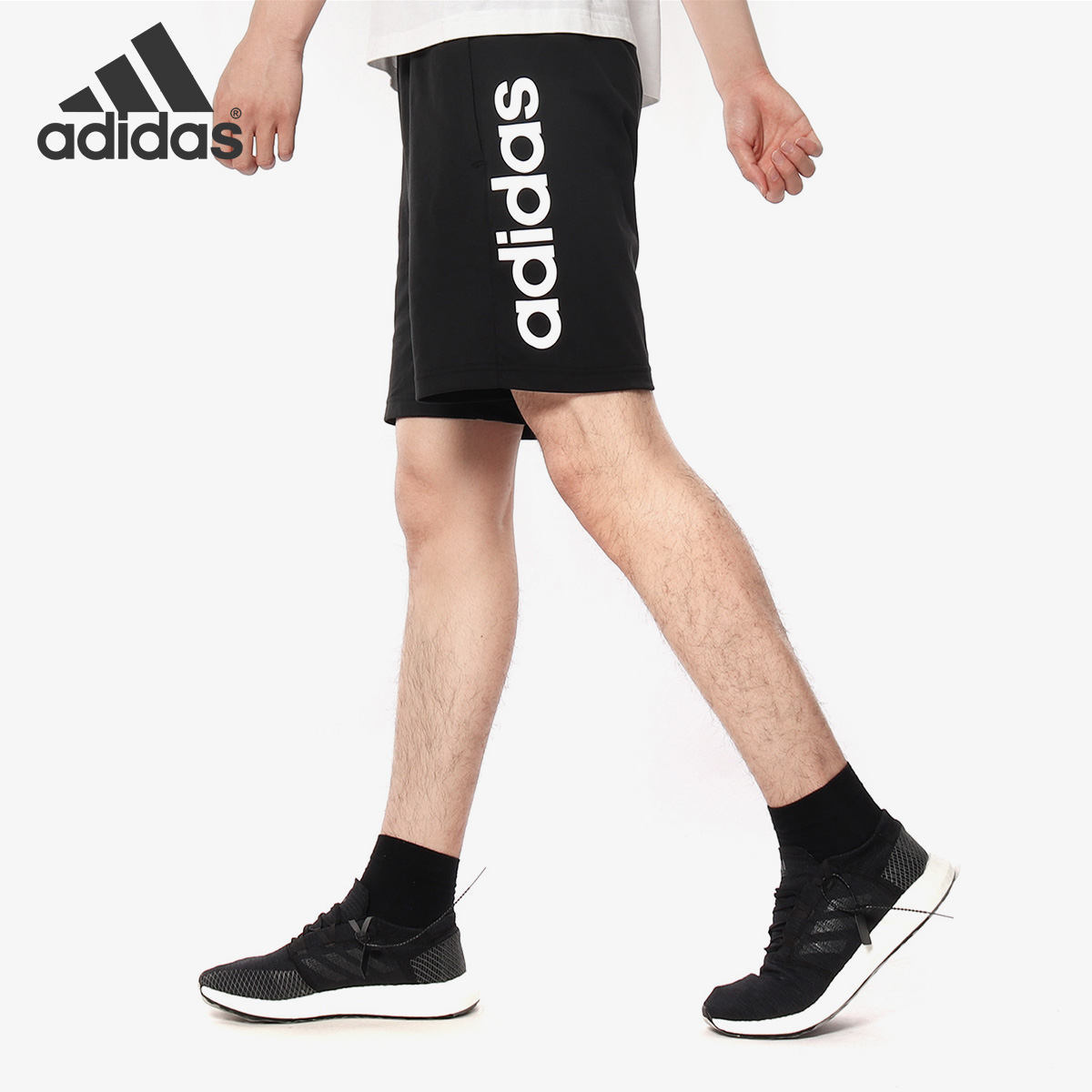 阿迪达斯男子运动型格短裤