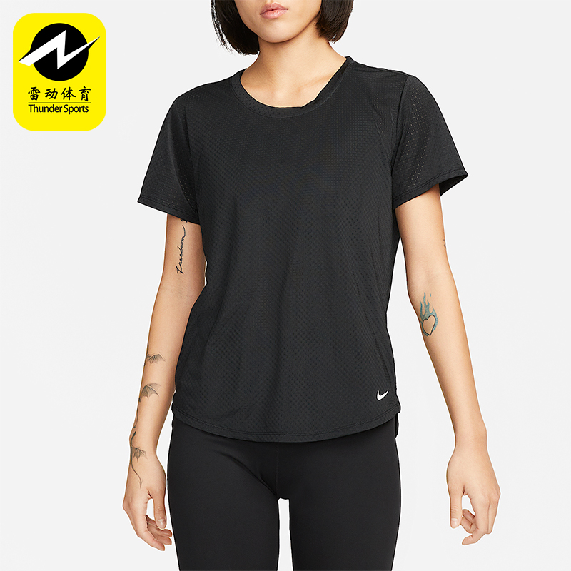 Nike/耐克正品2025秋季款女士耐穿透气圆领套头短袖DX0132-010