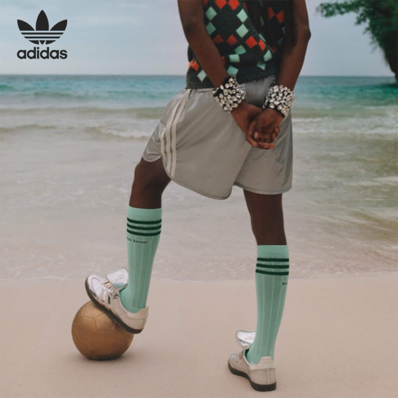 Adidas/阿迪达斯正品三叶草男子拼色运动高筒袜三双装IB5003