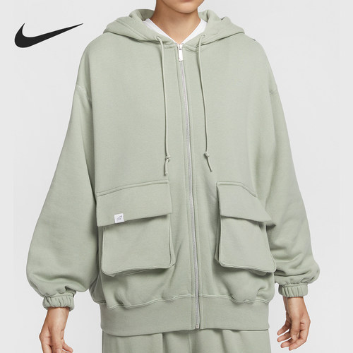 Nike/耐克正品Sportswear女士拉链连帽宽松外套FV7516-370