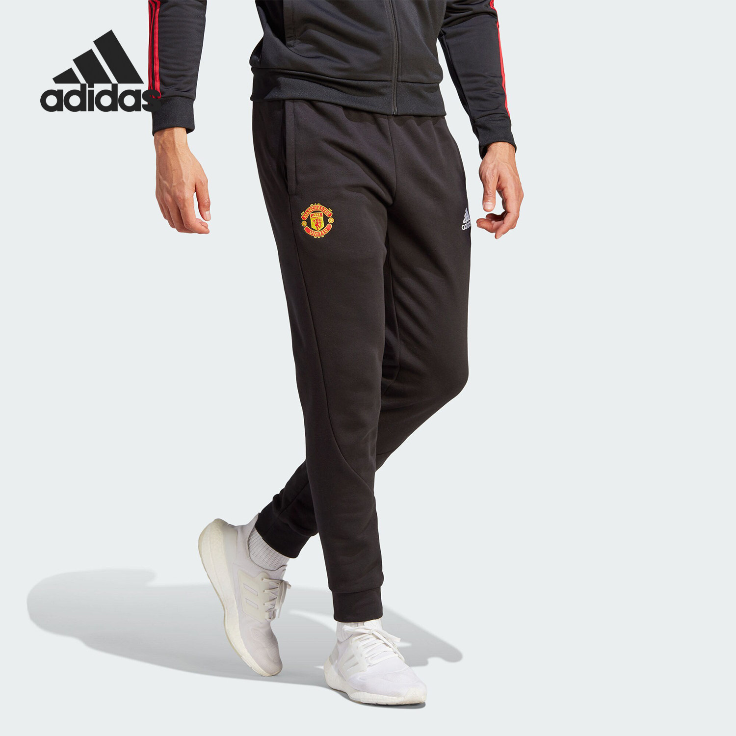 Adidas/阿迪达斯正品曼联足球男士休闲文化运动长裤IA8536