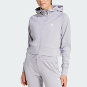 短款 Adidas 女士经典 春秋新款 针织连帽外套IX5066 阿迪达斯正品