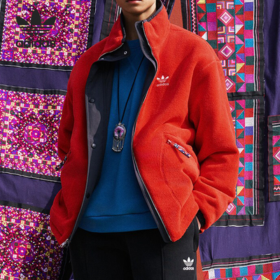 Adidas/阿迪达斯正品三叶草男士立领运动时尚保暖棉服IX4209