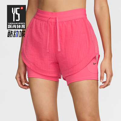 耐克女士跑步二合一运动短裤