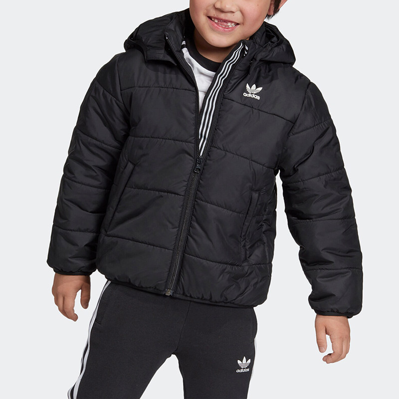 Adidas/阿迪达斯正品三叶草小童休闲连帽梭织保暖运动棉服ED7735,童装/婴儿装/亲子装,棉袄/棉服,淘宝优惠券,粉丝福利购,淘宝优惠卷