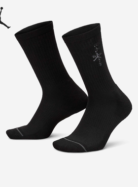 Nike/耐克正品JORDAN男女印花中筒运动袜一双装FV4054-010