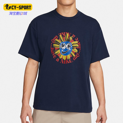 Nike/耐克正品夏季新款男子运动印花休闲圆领短袖T恤DV0683-419