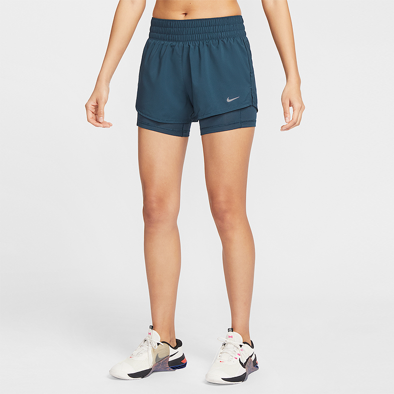 Nike/耐克正品2025女士耐穿中腰二合一透气运动短裤DX6013-478
