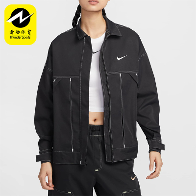 Nike/耐克正品新款女士拼接宽松梭织翻领夹克外套IB5588-010