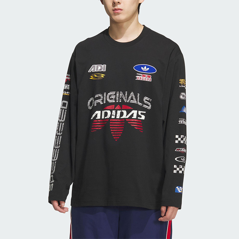 Adidas/阿迪达斯正品三叶草男士透气宽松圆领运动休闲长袖KH1199