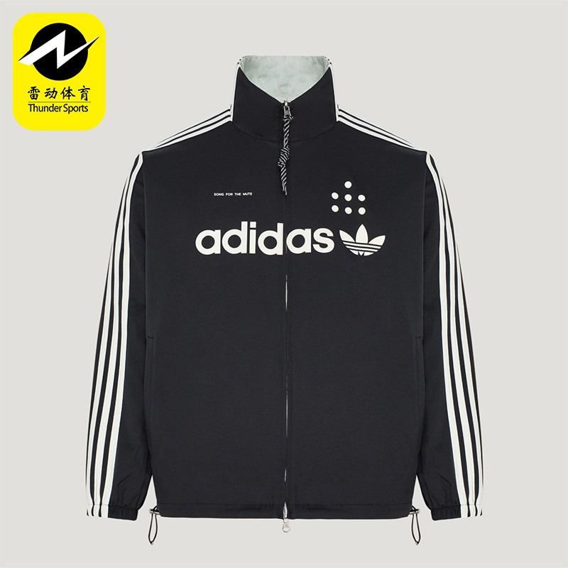 Adidas/阿迪达斯正品三叶草男女款印花双面穿运动外套LF5251