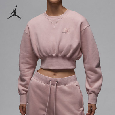 Nike/耐克正品JORDAN女士宽松时尚休闲短款卫衣FV7153-601