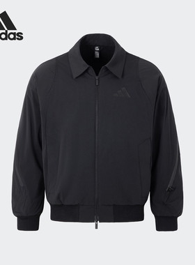 Adidas/阿迪达斯正品秋冬新款男士翻领拉链加绒外套JZ4192