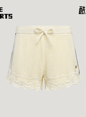 Adidas/阿迪达斯正品三叶草女士镂空针织运动休闲短裤KX0723