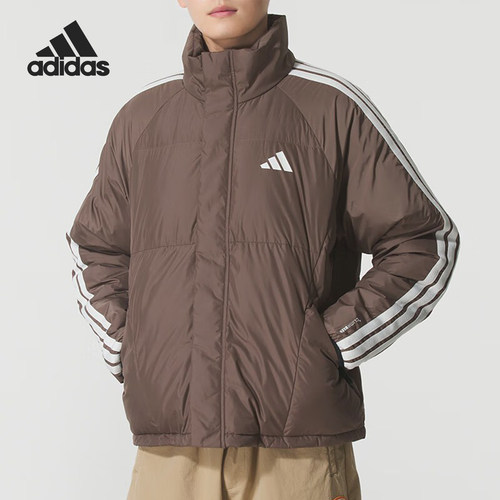 Adidas/阿迪达斯官方正品3S LW D JKT男士保暖复古羽绒服KC2488