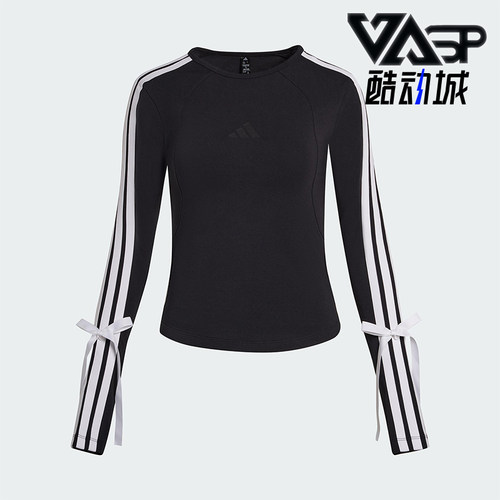 Adidas/阿迪达斯正品2025女士潮流经典休闲圆领修身长袖T恤KG3862