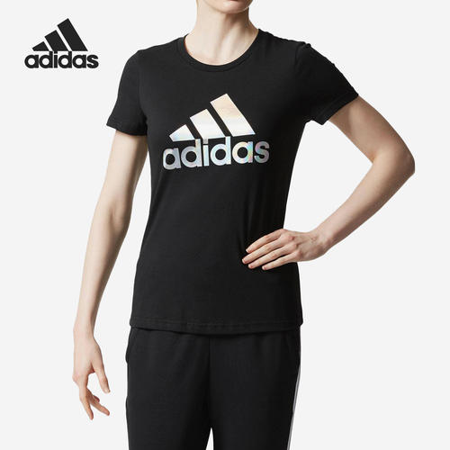 Adidas/阿迪达斯正品新款女子时尚健身透气运动短袖CF3903