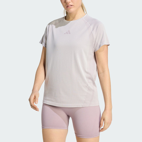 Adidas/阿迪达斯正品SEAMLESKNITEDT-SHIRT女经典短袖T恤KE6866
