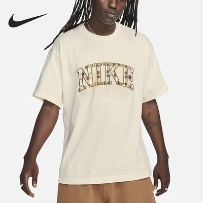 Nike/耐克正品夏季休闲格纹立体男子运动短袖T恤FB2736-110