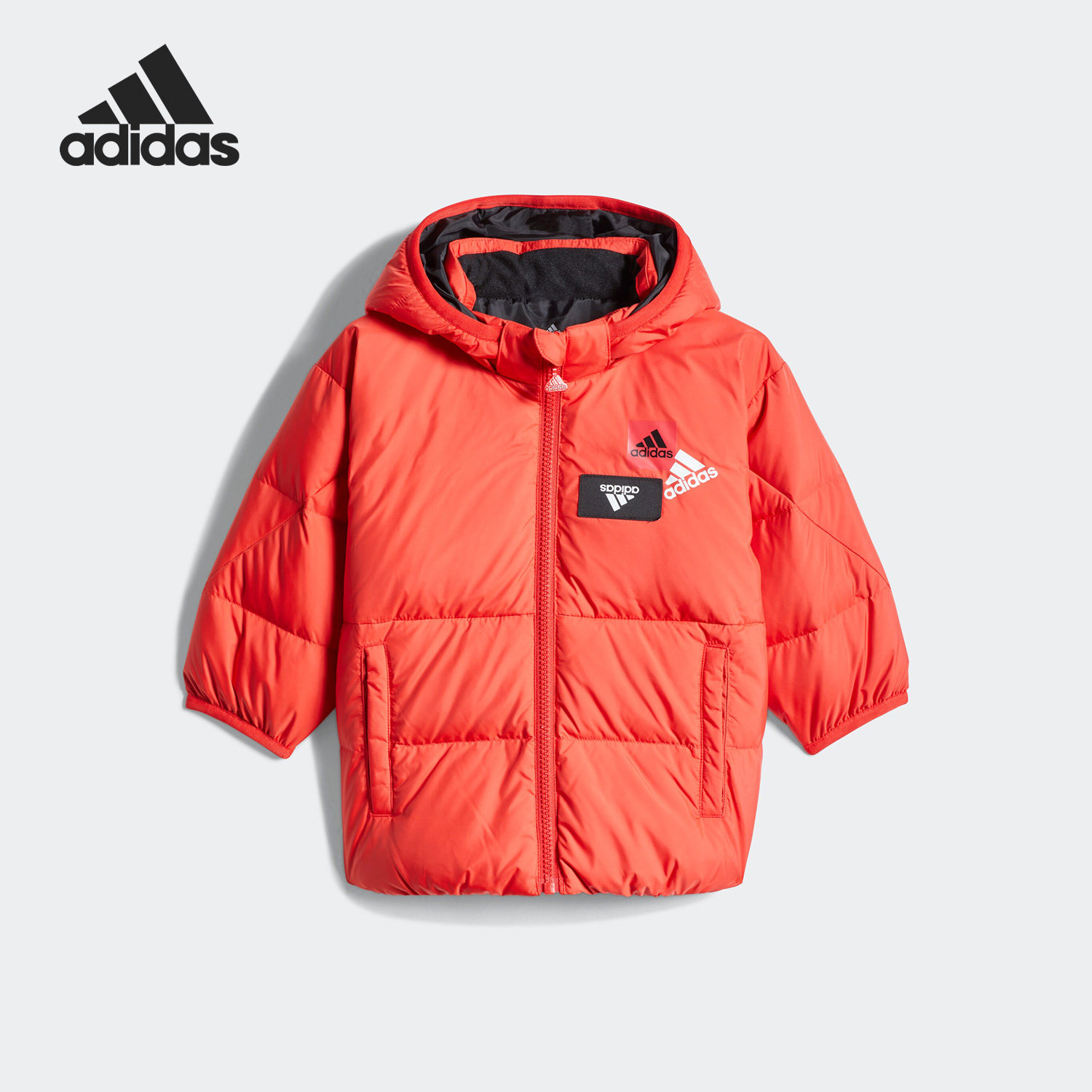 Adidas/阿迪达斯正品冬季婴童运动休闲连帽鸭绒羽绒服HM5256