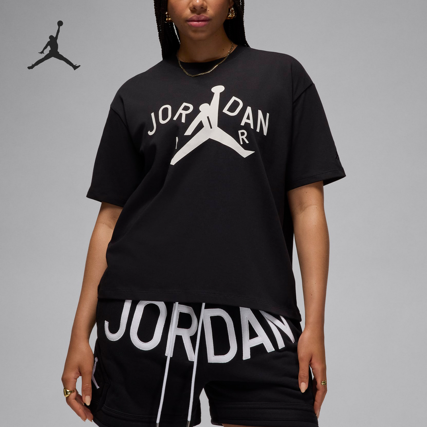 Nike/耐克正品JORDAN男女同款休闲印花运动短袖T恤FZ7525-010