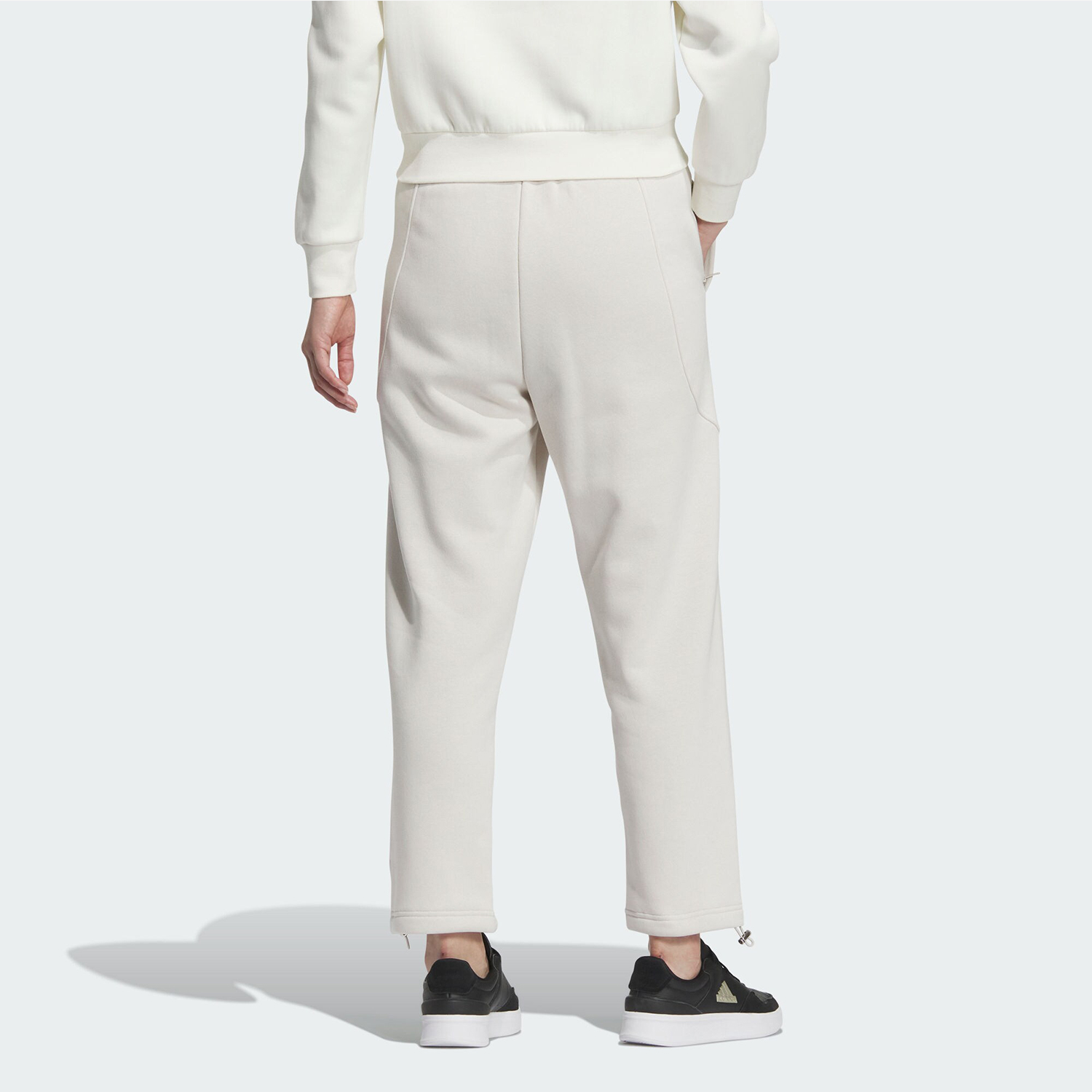 Adidas/阿迪达斯官方正品FLEECE PNT女士简约户外宽松长裤JJ3570