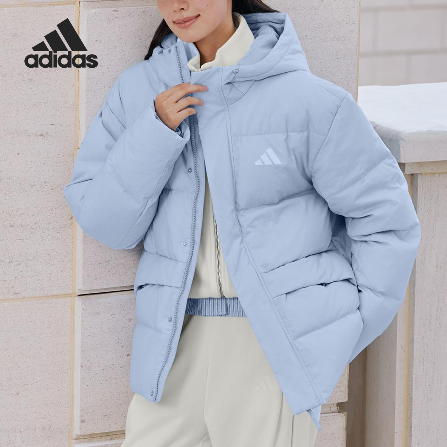Adidas/阿迪达斯官方正品LINEAR男士运动休闲保暖羽绒服KS6486