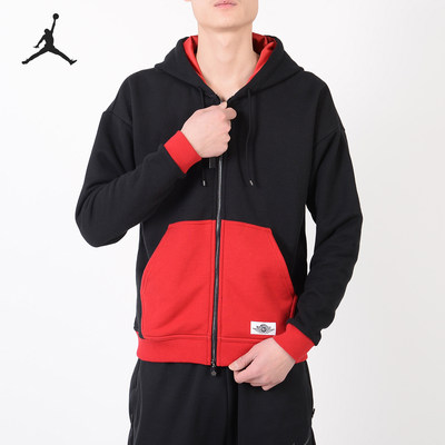 Nike/耐克正品JORDAN男士连帽耐穿拼接运动外套AO0423-011