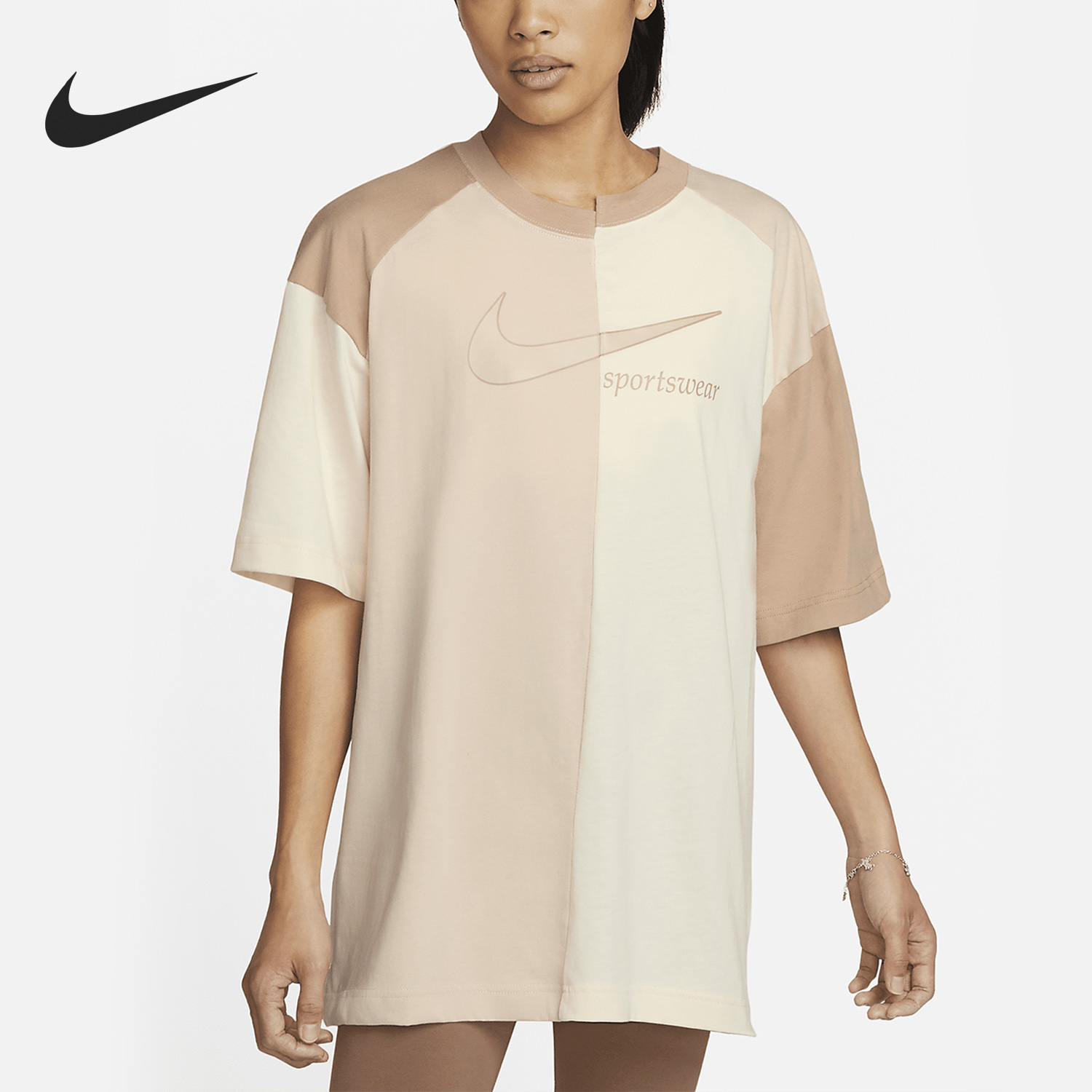 Nike/耐克正品夏季新款女子简约透气运动短袖T恤DV8318-113