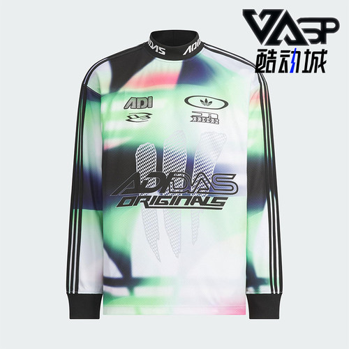 Adidas/阿迪达斯正品MOTO JERSEY AOP男士运动日常赛车长袖KH1466