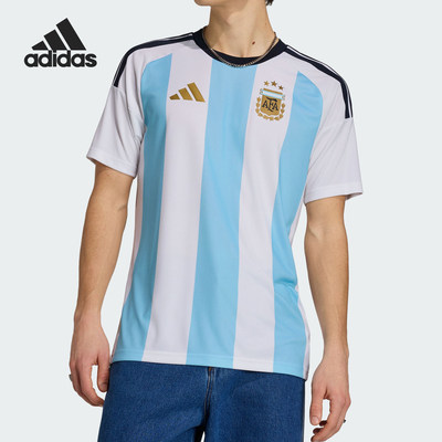 Adidas/阿迪达斯官方正品Y-3新款男白浅蓝色足球短袖球衣KA8069